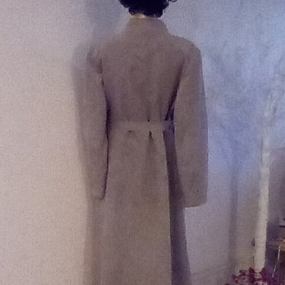 VTG Ultra Suede Majestic Garment Belted Trench Coat Size S - Picture 9 of 16